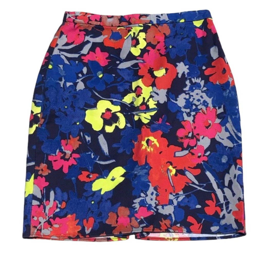 Loft Pencil Skirt 4 Floral Multicolor